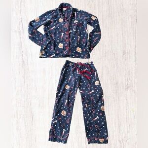 Radio City x PJ Salvage Rockettes Holiday Christmas Pajamas Set Flannel size XS